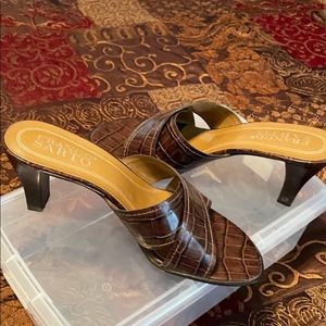 Franco Sarto brown slides